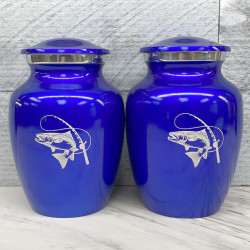 Customer Gallery - Salmon Fishing Sharing Urn - Midnight Blue