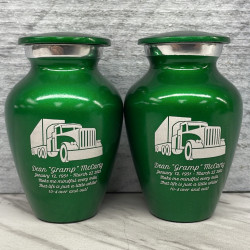 Customer Gallery - Semi Truck Keepsake Urn - Shamrock Green