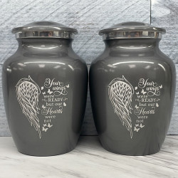 Customer Gallery - Your Wings Were Ready Sharing Urn - Gunmetal Gray
