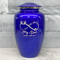 Customer Gallery - My Dad Walks With Me Cremation Urn - Midnight Blue