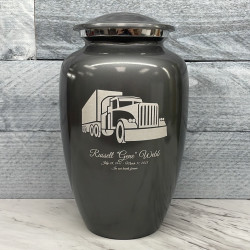 Customer Gallery - Semi Truck Cremation Urn - Gunmetal Gray