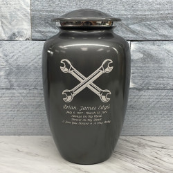 Customer Gallery - Mechanic Wrench Cremation Urn - Gunmetal Gray