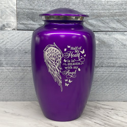Customer Gallery - Heart Is In Heaven Cremation Urn - Purple Luster