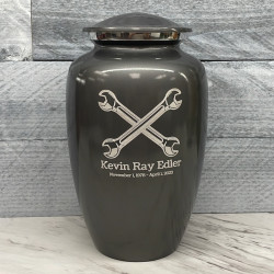 Customer Gallery - Mechanic Wrench Cremation Urn - Gunmetal Gray