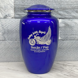 Customer Gallery - Riding with Angels Motorcycle Cremation Urn - Midnight Blue