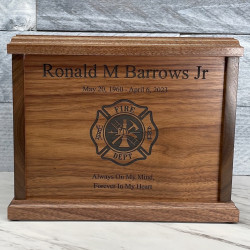 Customer Gallery - Firefighter Cremation Urn - Signature Walnut