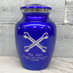Customer Gallery - Mechanic Wrench Sharing Urn - Midnight Blue