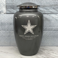 Customer Gallery - Dallas Star Cremation Urn - Gunmetal Gray