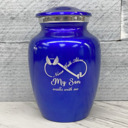 Customer Gallery - My Son Walks With Me Sharing Urn - Midnight Blue