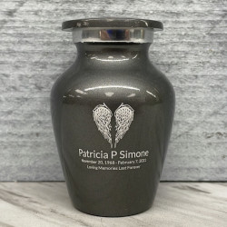 Customer Gallery - Angel Wings Keepsake Urn - Gunmetal Gray