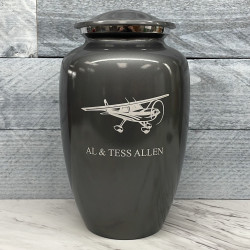 Customer Gallery - Airplane Cremation Urn - Gunmetal Gray
