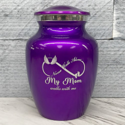 Customer Gallery - My Mom Walks With Me Sharing Urn - Purple Luster