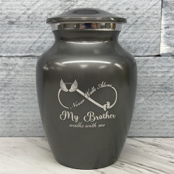 Customer Gallery - My Brother Walks With Me Sharing Urn - Gunmetal Gray