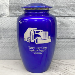Customer Gallery - Semi Truck Cremation Urn - Midnight Blue