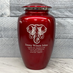Customer Gallery - Elephant Cremation Urn - Ruby Red