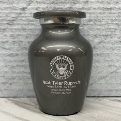 Customer Gallery - Navy Keepsake Urn - Gunmetal Gray
