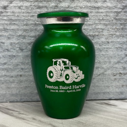 Customer Gallery - Modern Tractor Keepsake Urn - Shamrock Green