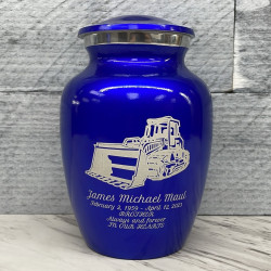 Customer Gallery - Bulldozer Sharing Urn - Midnight Blue