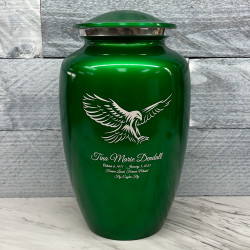 Customer Gallery - Eagle Cremation Urn - Shamrock Green