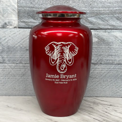 Customer Gallery - Elephant Cremation Urn - Ruby Red