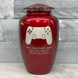 Customer Gallery - Gaming Controller Cremation Urn - Ruby Red