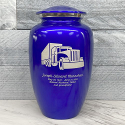Customer Gallery - Semi Truck Cremation Urn - Midnight Blue