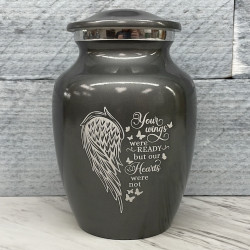 Customer Gallery - Your Wings Were Ready Sharing Urn - Gunmetal Gray