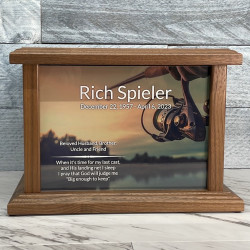 Customer Gallery - Fishing IV Cremation Urn - Prestige Walnut