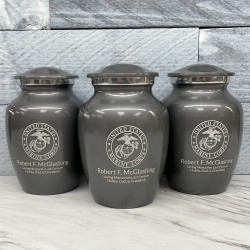 Customer Gallery - Marine Corps Sharing Urn - Gunmetal Gray