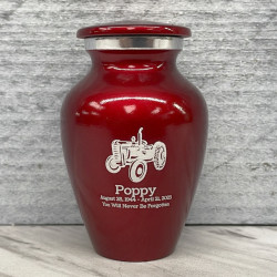 Customer Gallery - Classic Tractor Keepsake Urn - Ruby Red