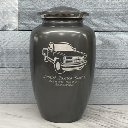 Customer Gallery - Truck V Cremation Urn - Gunmetal Gray