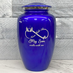 Customer Gallery - My Son Walks With Me Cremation Urn - Midnight Blue
