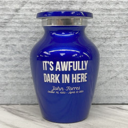 Customer Gallery - It's Awfully Dark In Here Keepsake Urn - Midnight Blue