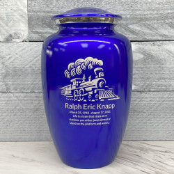 Customer Gallery - Train Cremation Urn - Midnight Blue
