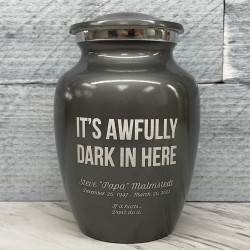 Customer Gallery - It's Awfully Dark In Here Sharing Urn - Gunmetal Gray