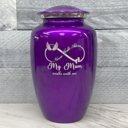 Customer Gallery - My Mom Walks With Me Cremation Urn - Purple Luster