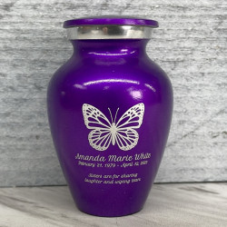 Customer Gallery - Butterfly Keepsake Urn - Purple Luster
