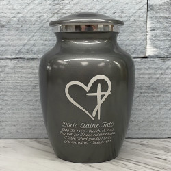 Customer Gallery - Love of Christ Sharing Urn - Gunmetal Gray