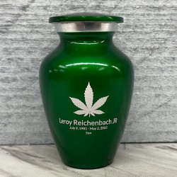 Customer Gallery - Marijuana Keepsake Urn - Shamrock Green