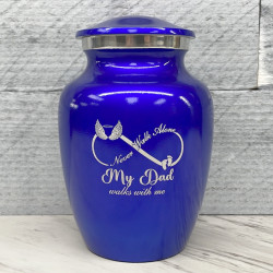 Customer Gallery - My Dad Walks With Me Sharing Urn - Midnight Blue