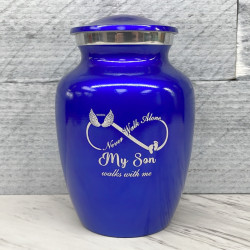 Customer Gallery - My Son Walks With Me Sharing Urn - Midnight Blue