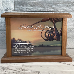 Customer Gallery - Fishing IV Cremation Urn - Prestige Walnut