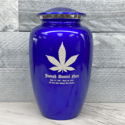 Customer Gallery - Marijuana Cremation Urn - Midnight Blue