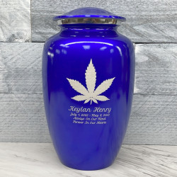Customer Gallery - Marijuana Cremation Urn - Midnight Blue