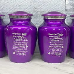 Customer Gallery - I Thought Of You Today Sharing Urn - Purple Luster