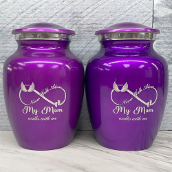 Customer Gallery - My Mom Walks With Me Sharing Urn - Purple Luster