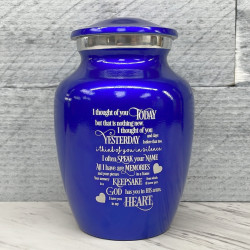 Customer Gallery - I Thought Of You Today Sharing Urn - Midnight Blue