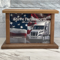 Customer Gallery - Semi Truck Cremation Urn - Prestige Walnut
