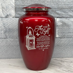 Customer Gallery - Keep the Light On Cremation Urn - Ruby Red