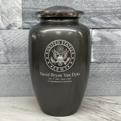 Customer Gallery - Army Cremation Urn - Gunmetal Gray